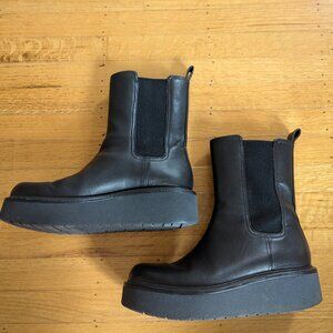 Vince leather platform Chelsea boots